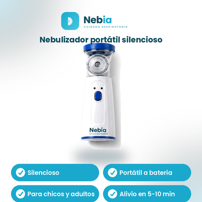 Nebulizador Portátil Nebia — Silencioso y Recargable, para Chicos y Adultos